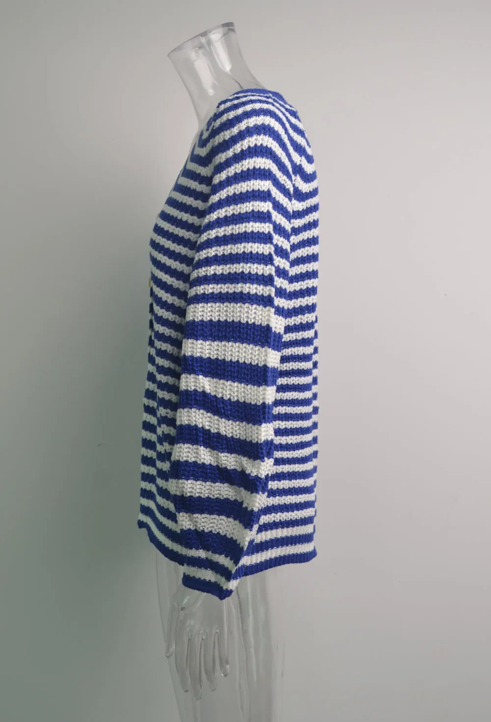 Striped Knitwear Turtleneck Sweater #71393