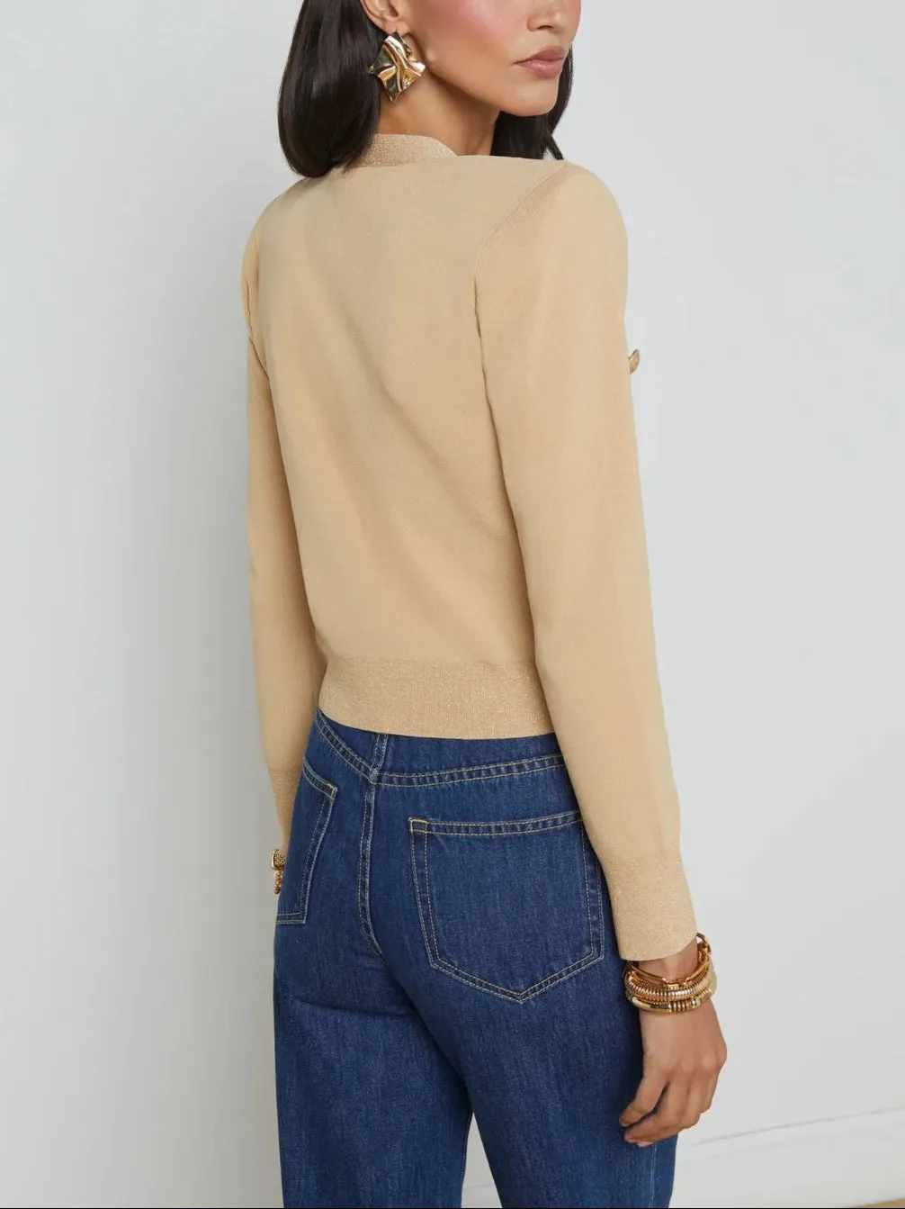 Taya Cropped V-Neck Cardi