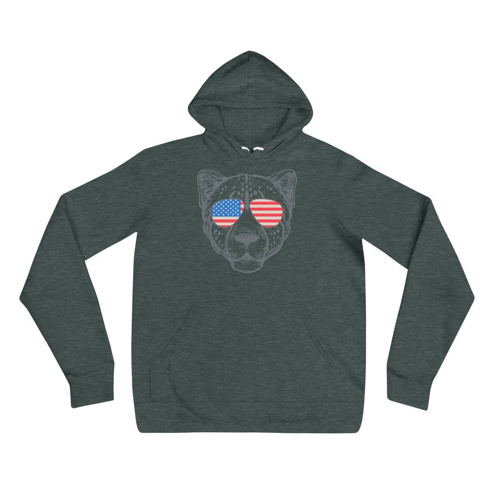 Tiger face printed unisex hoodies