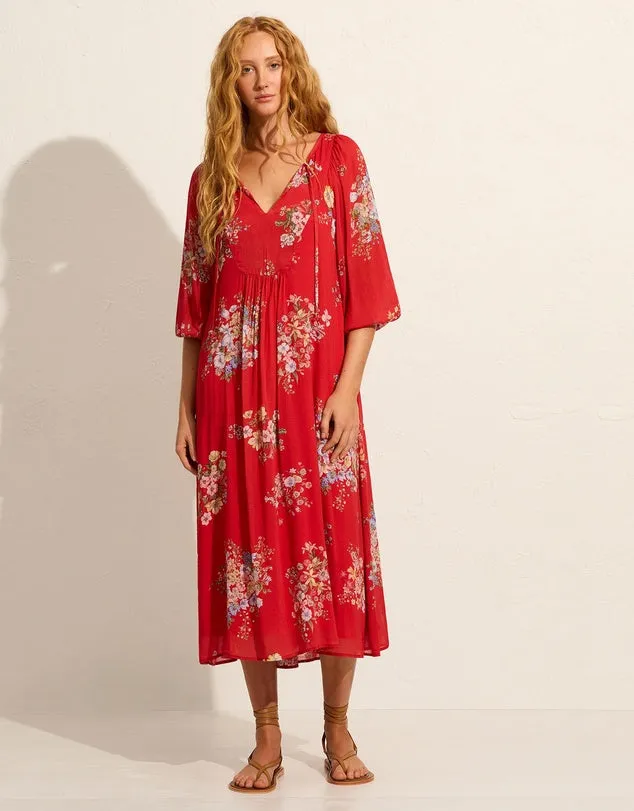 Willow Midi Dress Red