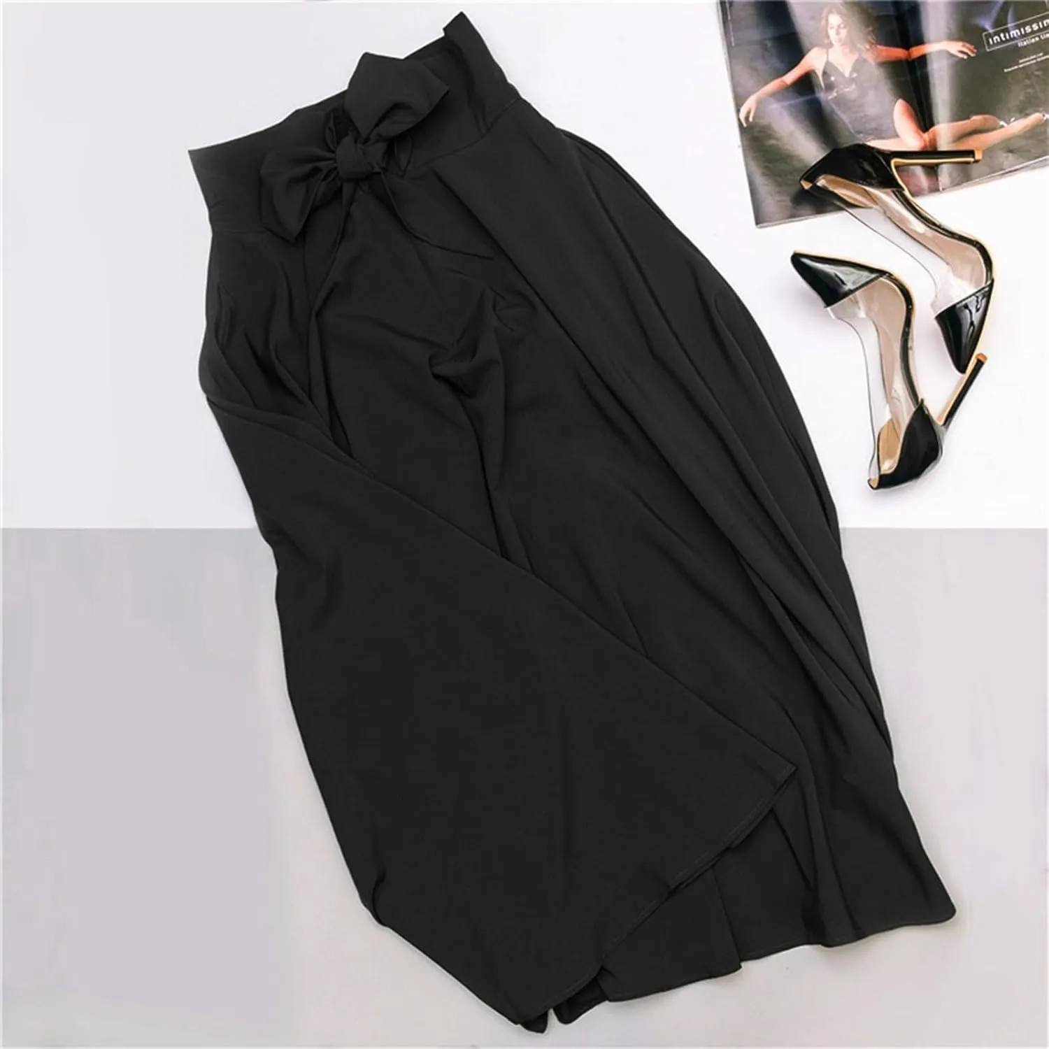 Woman Skirt Womens Flowy Maxi Skirt Summer Pleated High Waisted Casual Long Skirts with Pockets Skirts for Women Midi Length