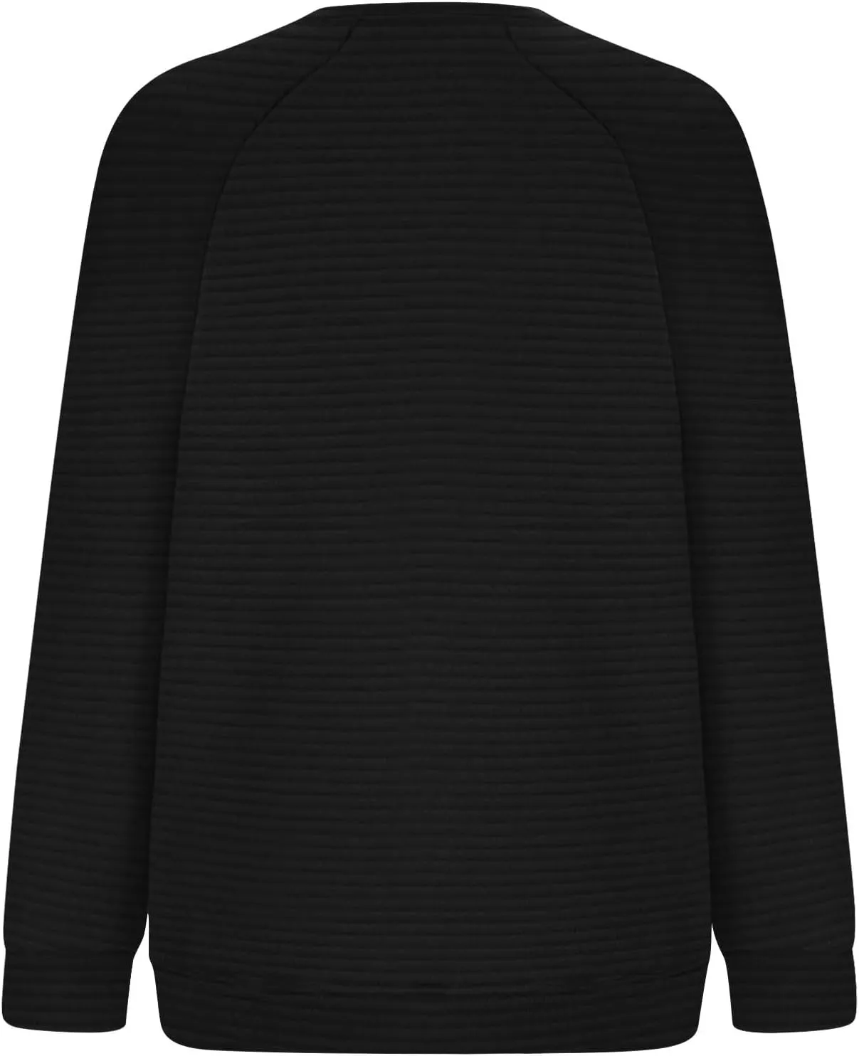 Women Sweatshirts Trendy Comfy Baggy Raglan Sleeve Crew Neck Blouses Shirts Solid Color Loose Fitting Lounge Tops
