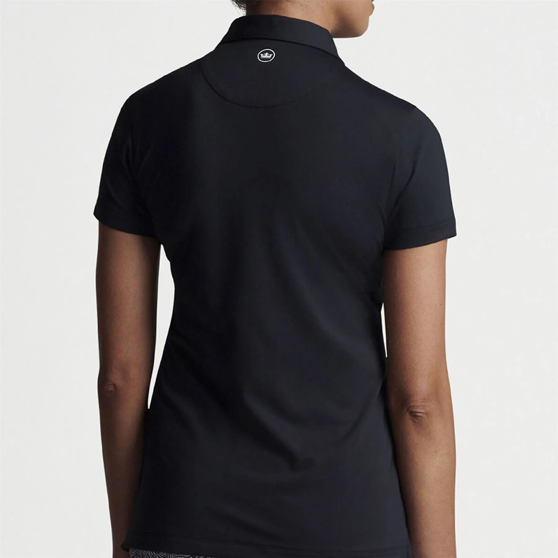 Womens Button Polo Black - 2025
