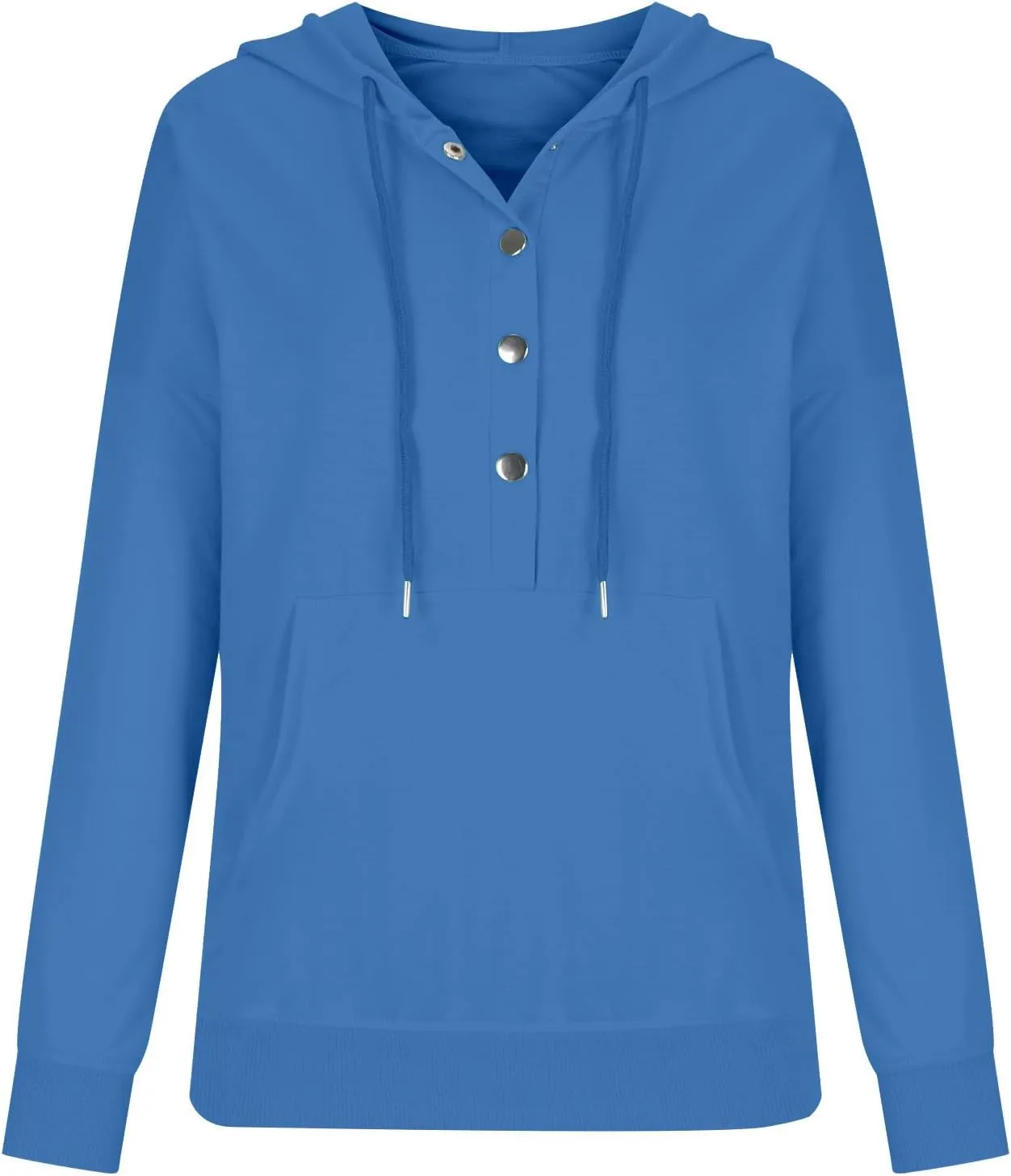 Women's Fashion Hoodies Casual Long Sleeve Button Sweatshirts with Hood Comfy Fall Oversized Clothes Winter Outfits